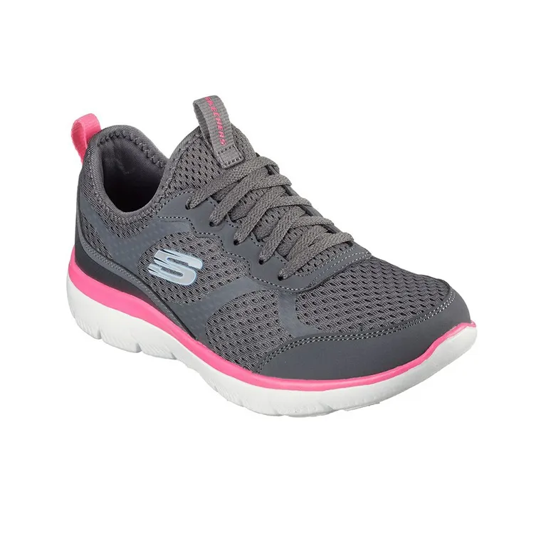 Skechers Summits Free Classics Cushioned Slip Resistant Abrasion Resistant Low Top Casual Shoes Women's Charcoal Gray-2