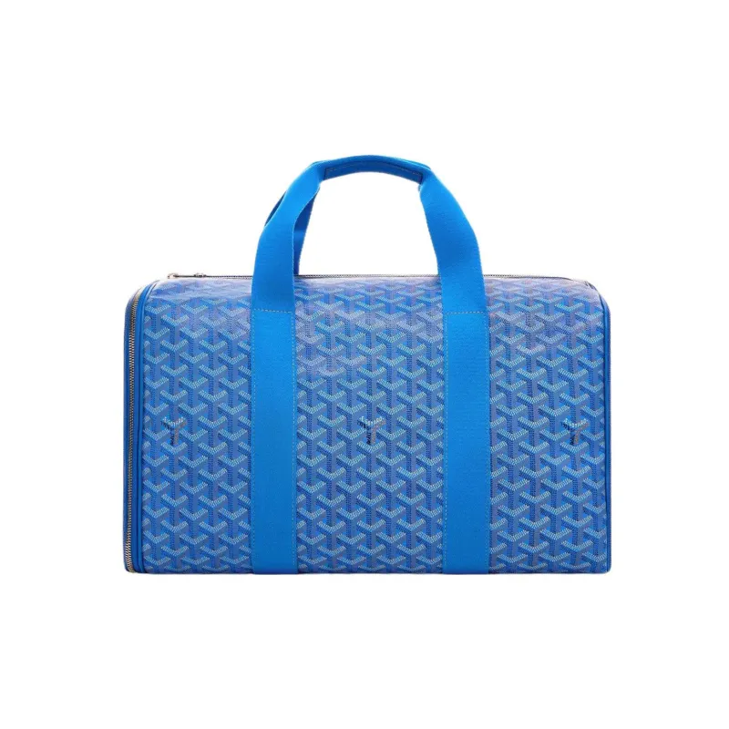GOYARD VOLTIGEUR Canvas With Leather Pet Bag Portable Luggage Bag Check-in Bag Medium Size Sky Blue-1