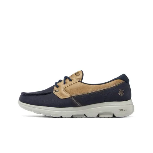 Skechers Go Walk 5 Casual Shoes Men Low-Top Navy/Brown