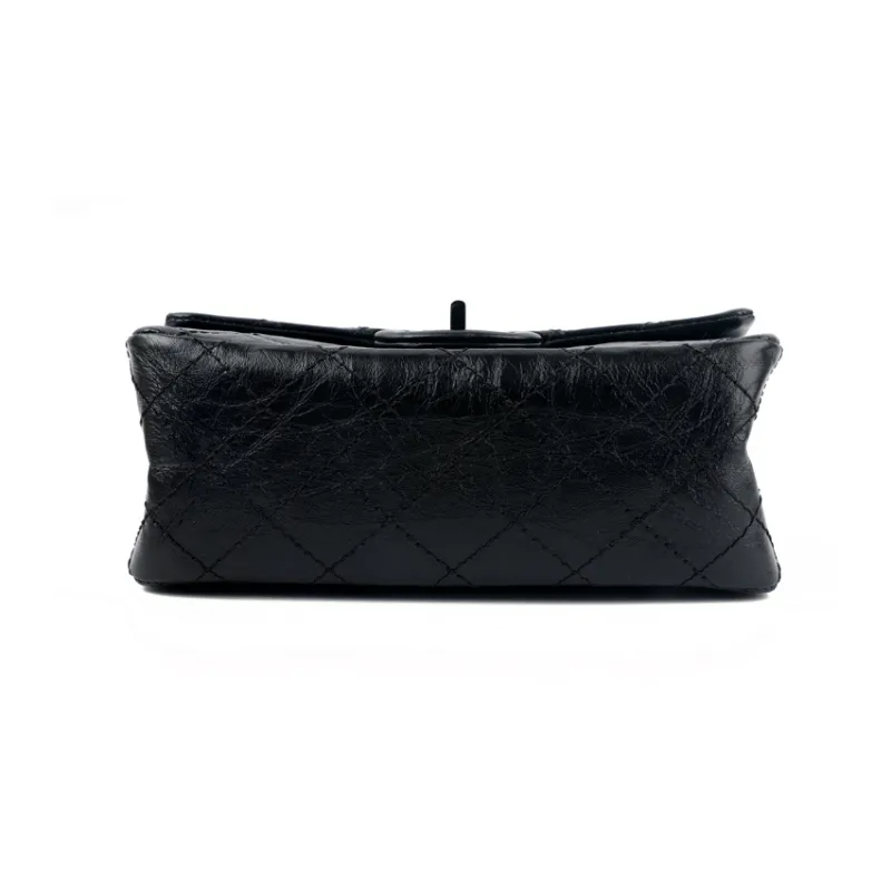 CHANEL 2.55 Vintage Calfskin Chain Bag, Flap Bag, Shoulder Bag Women's Black-3
