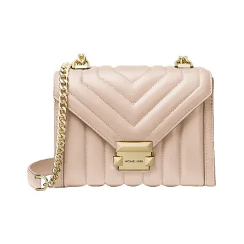 MICHAEL KORS Whitney Sheepskin Envelope Bag Shoulder Bag Crossbody Bag Small Size Women's Nude Pink