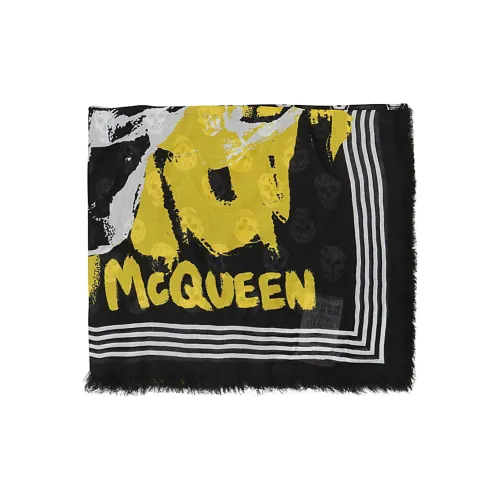 Alexander McQueen Silk Scarves Unisex Black