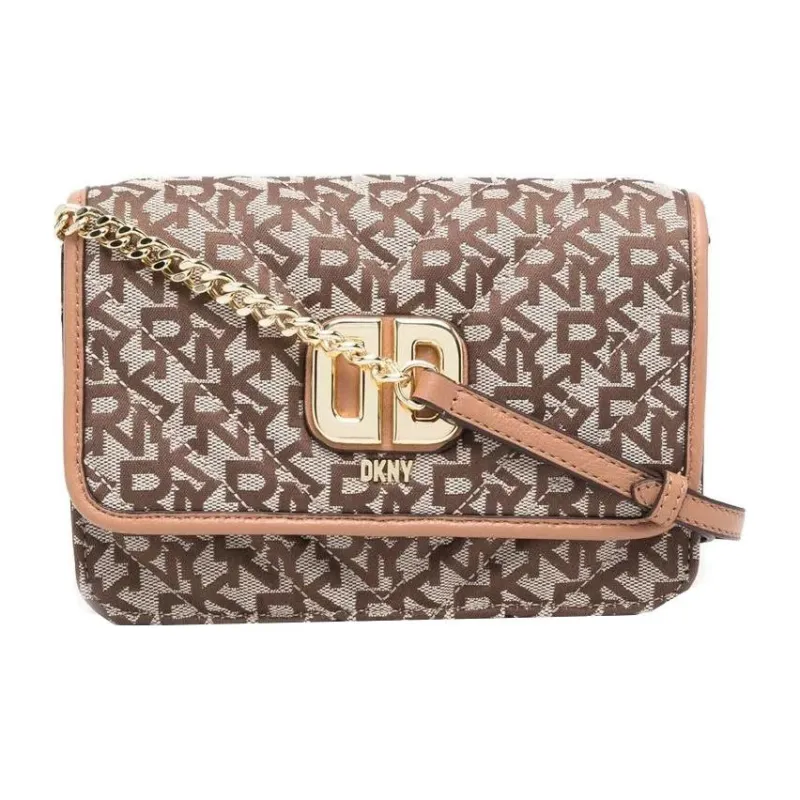 DKNY Patchwork Crossbody Bag Shoulder Bag Women's Brown-0