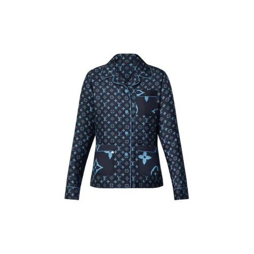 LOUIS VUITTON New Quarterly Products Of LV Shirts Women's Blue