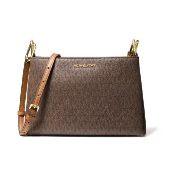 MICHAEL KORS Canvas One Shoulder Handbag, Crossbody Bag Medium Size Women's Dark Brown