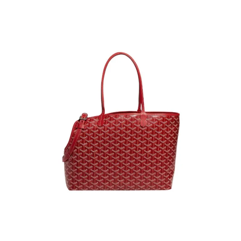 GOYARD Chien Gris Canvas With Leather Pet Bag Unisex Red-1