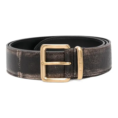 MIU MIU Leather Belts Women's Black