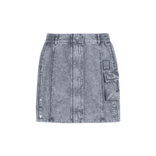 LINING Badfive Denim Short Skirts Women's Nine Degrees Gray