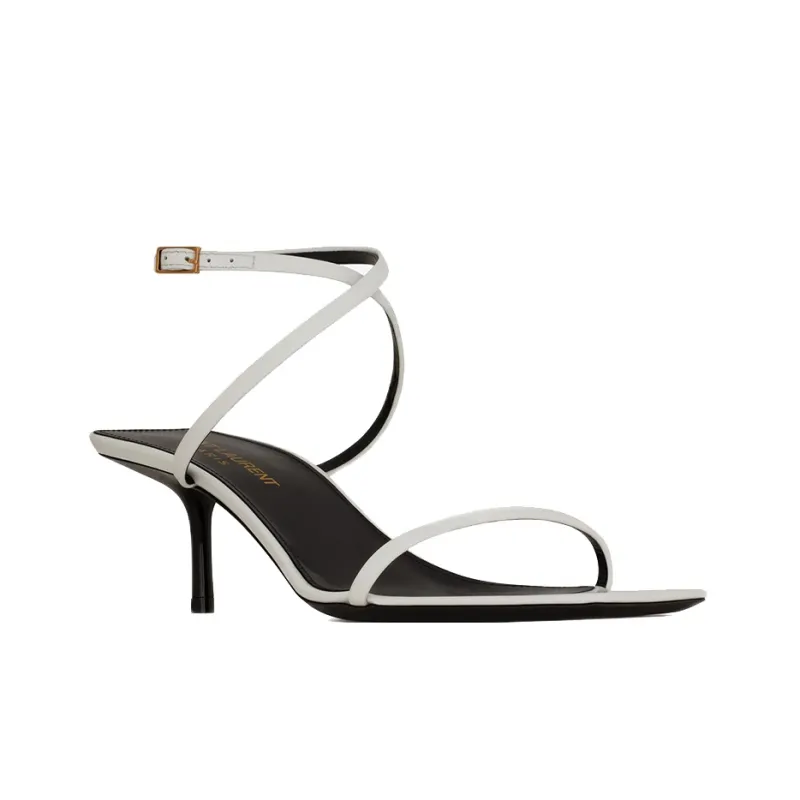 SAINT LAURENT NUIT Strap Sandals Women's White-1