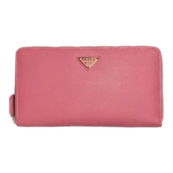 PRADA Luggage Collection Cow Leather Wallet Women's Geranium Pink