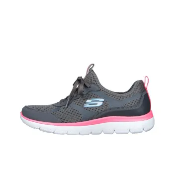 Skechers Summits Free Classics Cushioned Slip Resistant Abrasion Resistant Low Top Casual Shoes Women's Charcoal Gray
