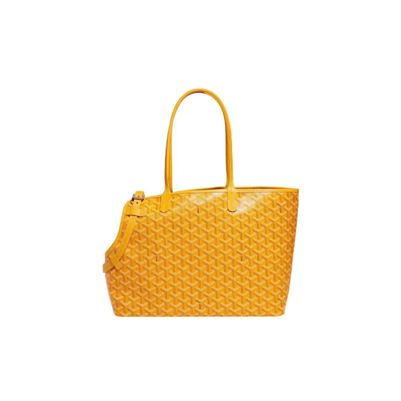 GOYARD Chien Gris Canvas With Leather Pet Bag Unisex Yellow-1