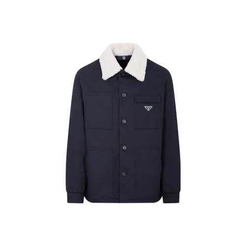 PRADA Jackets Men Blue