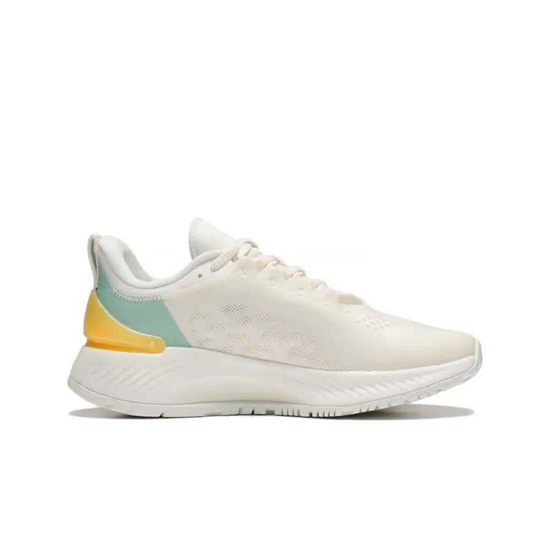 LiNing YueYing Element Breathable Lightweight And Wear Resistant Low Top Running Shoes Women's Beige Yellow Blue-1