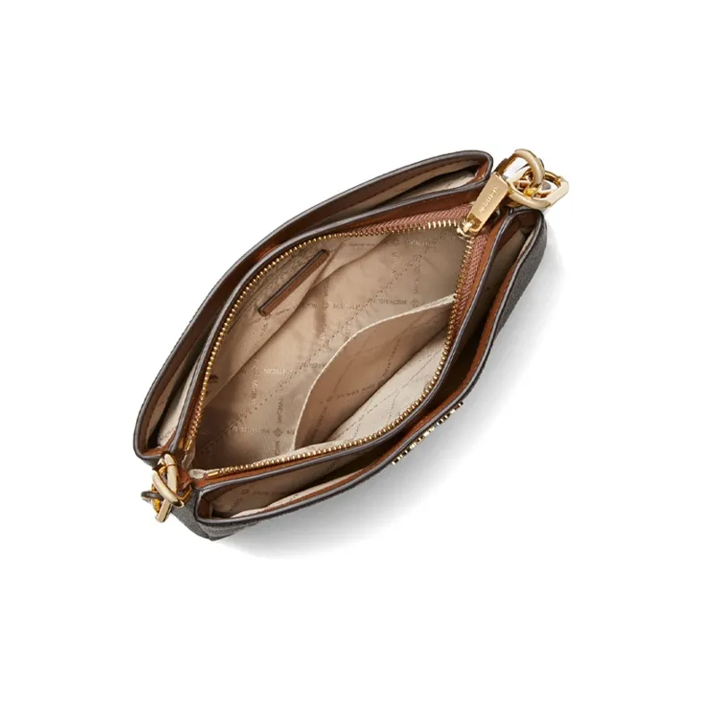MICHAEL KORS Canvas One Shoulder Handbag, Crossbody Bag Medium Size Women's Dark Brown-2
