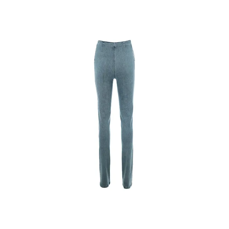 Gyokuu Slim Fit Pants Jeans Women's Blue-1