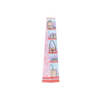LOUIS VUITTON Mulberry Silk Scarf Women's Rose Pink