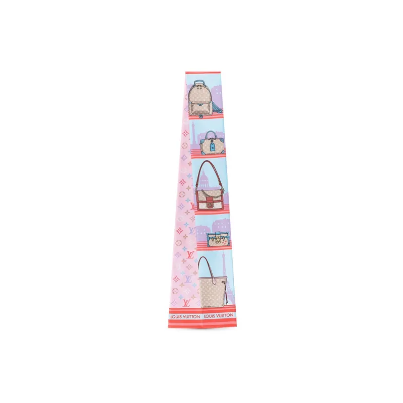 LOUIS VUITTON Mulberry Silk Scarf Women's Rose Pink-0