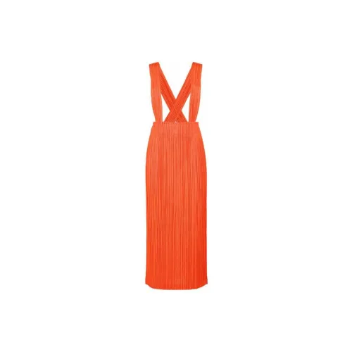 PLEATS PLEASE ISSEY MIYAKE Sleeveless Dresses Women's Orange