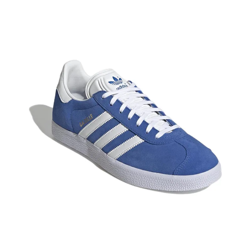 Adidas Gazelle Blue Cloud White Gold Metallic-2