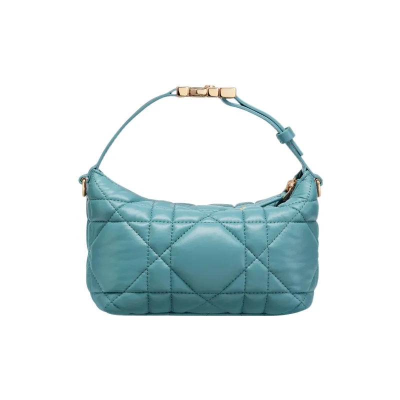 DIOR DiorTravel Cow Leather Lunch Box Bag Handheld Handbag Regular Women's Sky Blue-2