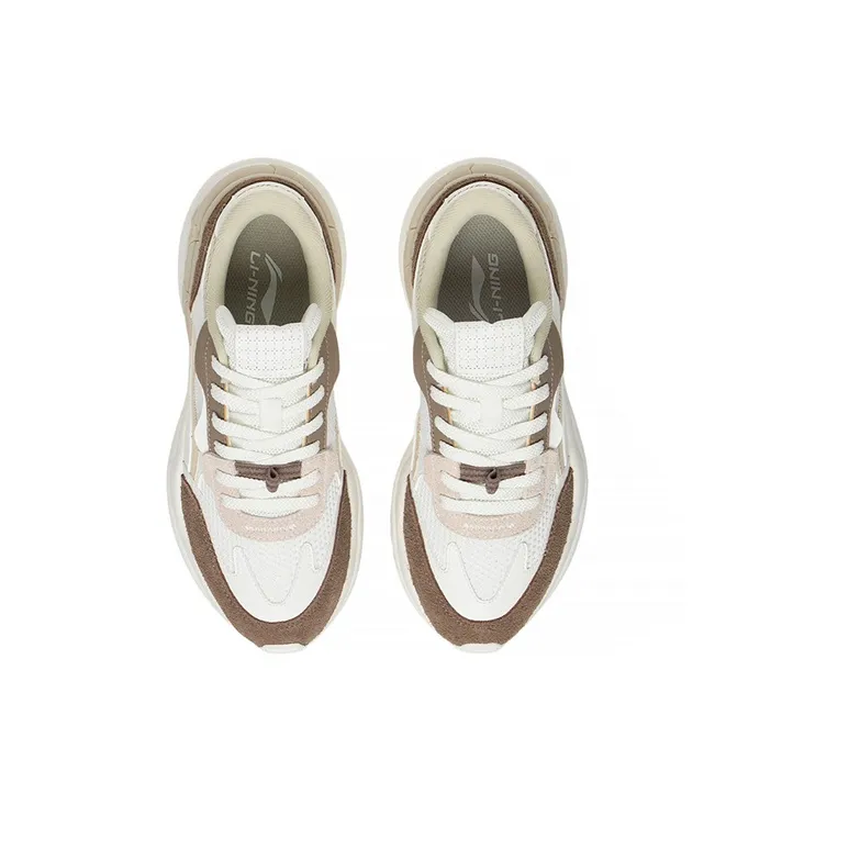 LINING Origin Casual Shoes Women's Low Top Ecru/Reindeer Brown-3
