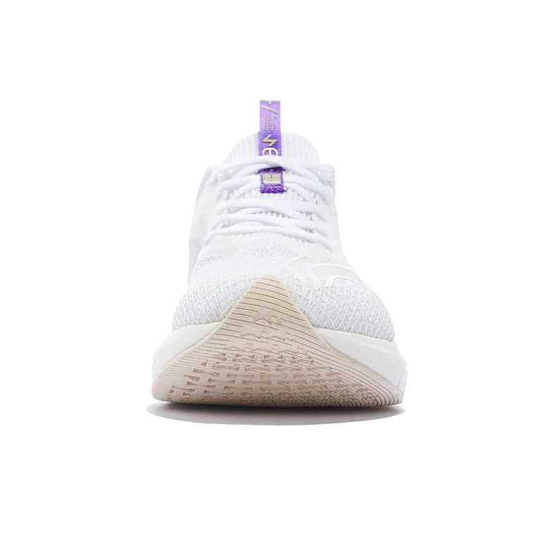 LiNing Red Hare 5 Pro Breathable And Resilient Low Top Running Shoes Women's White Purple-4