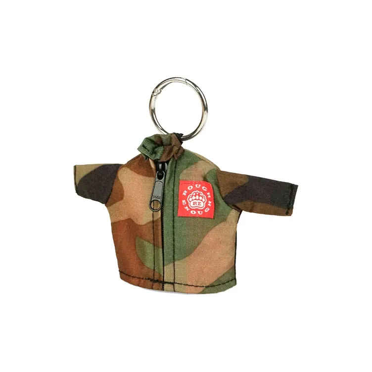 Rough Enough Polyester Earphone Case With Keychain And Pendant Key Pouch Mini Unisex Camouflage-0