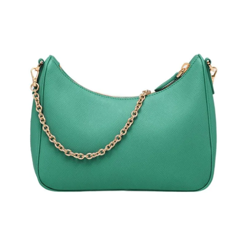 PRADA Leather 3-in-1 Shoulder Bag Portable Crossbody Bag Shoulder Bag Women's Green-2