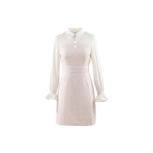 Olrain Long-Sleeved Dresses Women's Pink