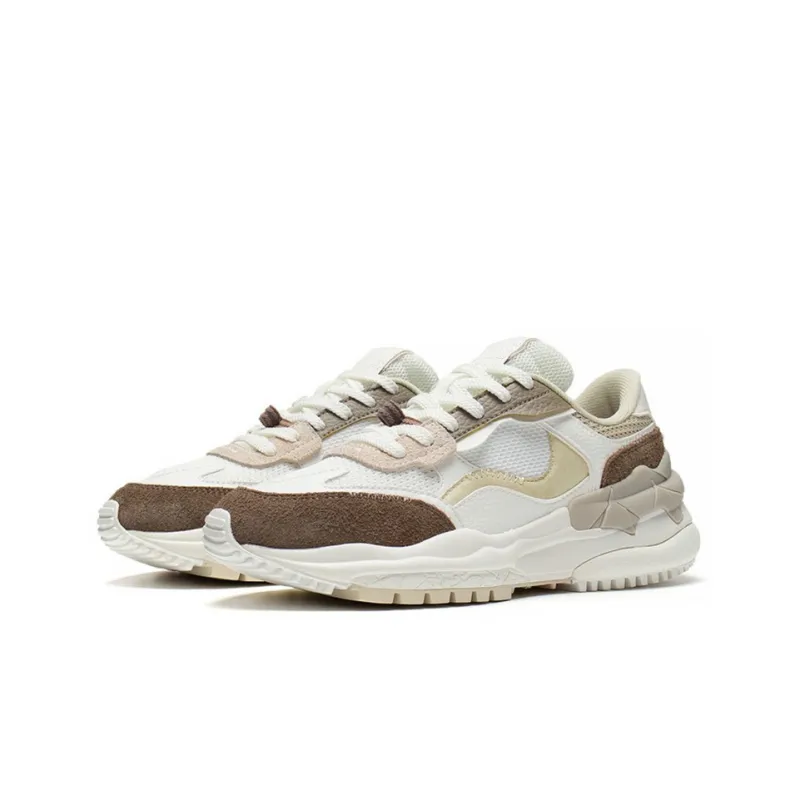 LINING Origin Casual Shoes Women's Low Top Ecru/Reindeer Brown-2
