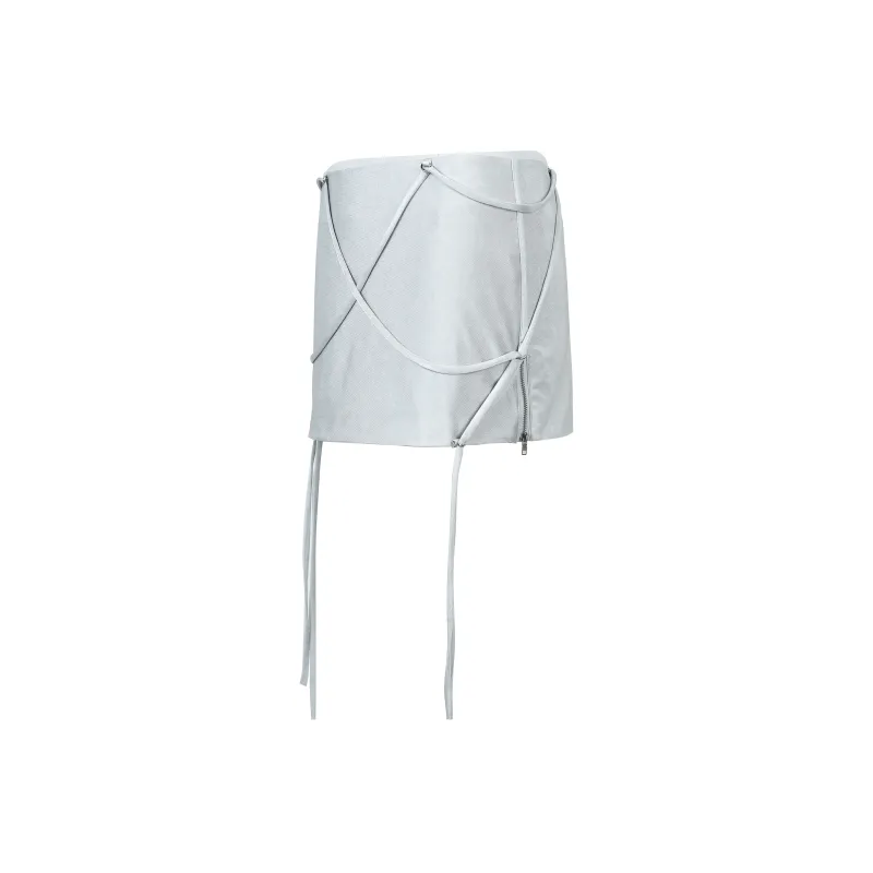 N DRESS Casual Short Skirts Women's Silver-2