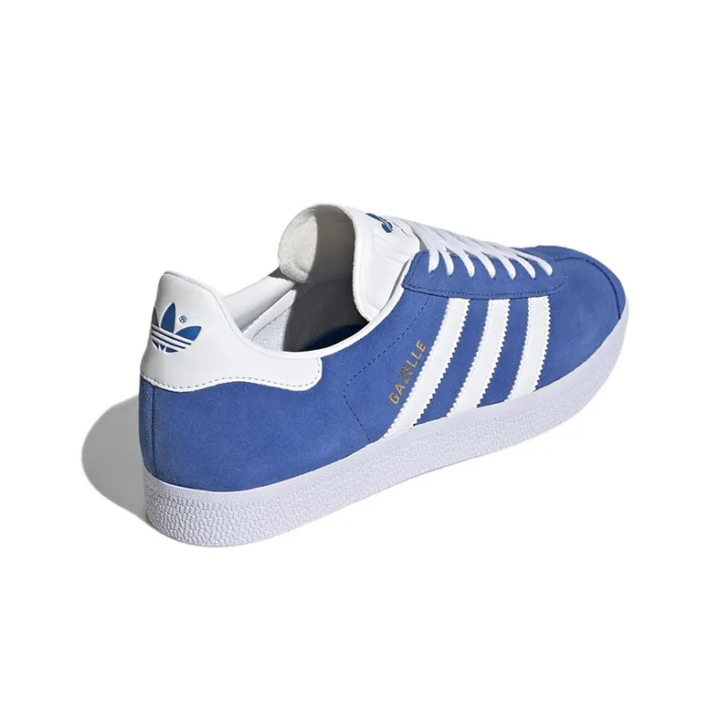 Adidas Gazelle Blue Cloud White Gold Metallic-3