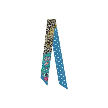 HERMES Silk Scarves Women's Blue/Yellow