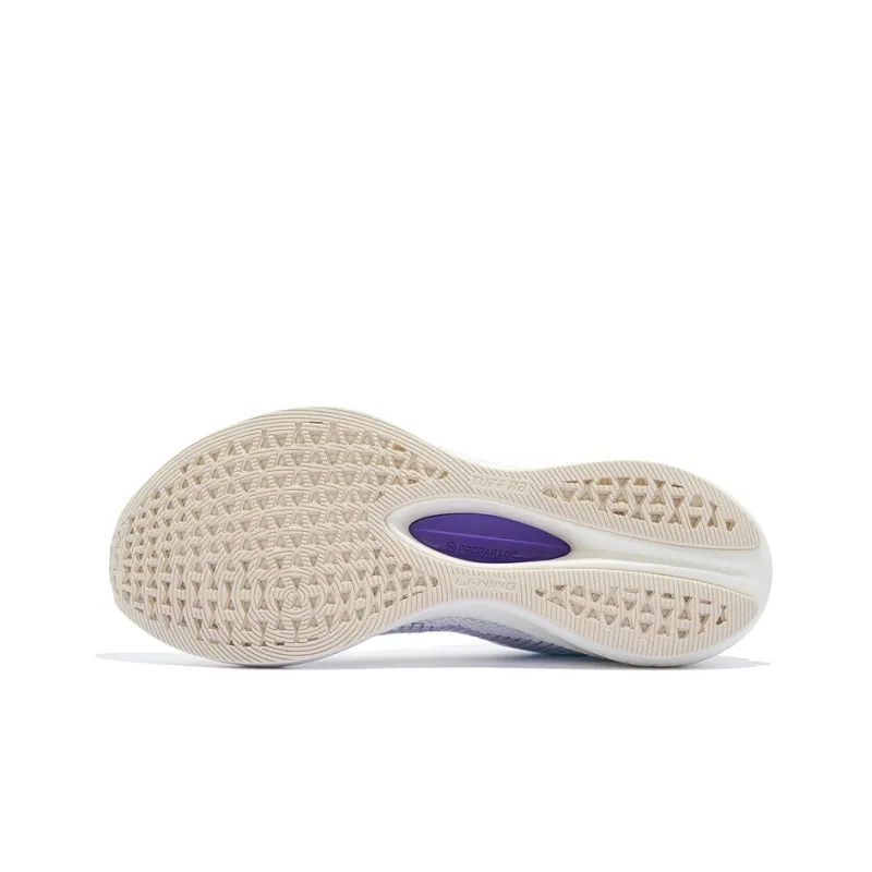 LiNing Red Hare 5 Pro Breathable And Resilient Low Top Running Shoes Women's White Purple-6
