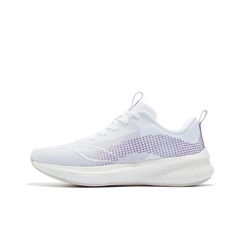 LiNing Red Hare 5 Pro Breathable And Resilient Low Top Running Shoes Women's White Purple-0