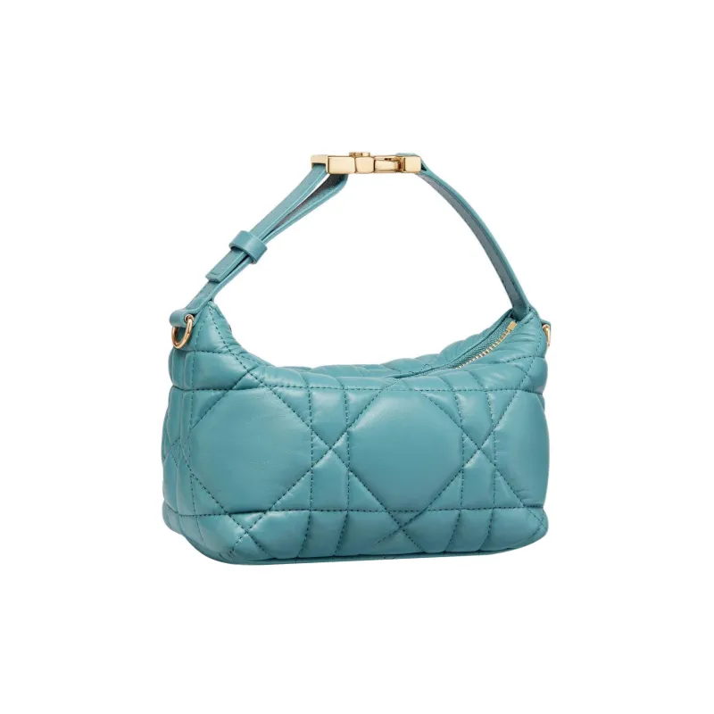 DIOR DiorTravel Cow Leather Lunch Box Bag Handheld Handbag Regular Women's Sky Blue-1