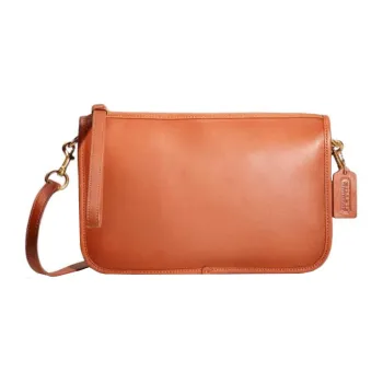 COACH Quinn Glove Tanning Shoulder Bag, Crossbody Bag Large Size Women's Brown