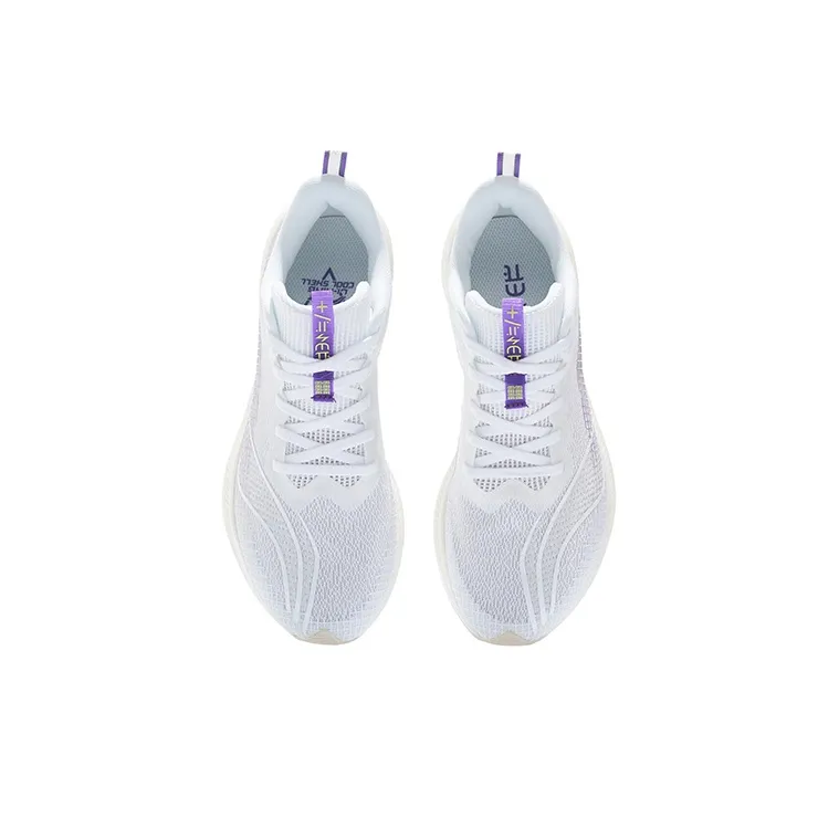 LiNing Red Hare 5 Pro Breathable And Resilient Low Top Running Shoes Women's White Purple-3