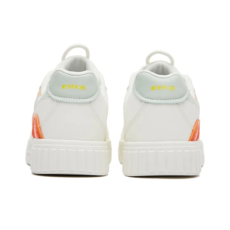 Erke Yan Ying Low-Top Skateboard Shoes Women's White Green-3