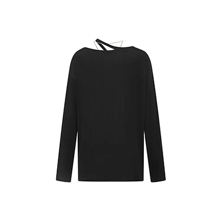 MacyMccoy Long-Sleeved T-Shirt Women's Black-1