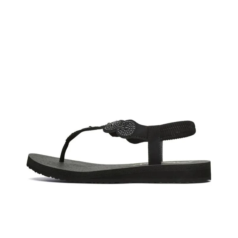 Skechers Meditation Beach Sandals Women's All Black-0