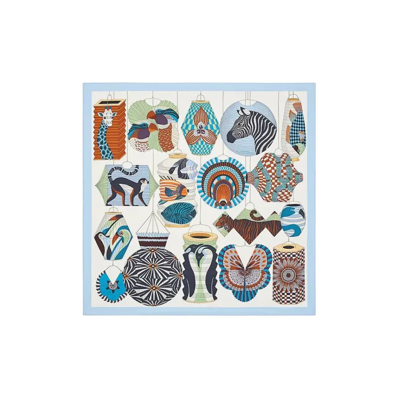 HERMES Silk Scarves Women's White-0