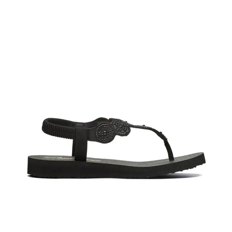 Skechers Meditation Beach Sandals Women's All Black-1