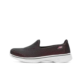 Skechers Go Walk 4 Propel Cushioning Anti-Slip And Wear-Resistant Low-Top Casual Shoes Women's Black Red