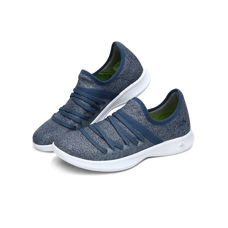 Skechers Go Step Casual Shoes Women's Low-Top Gray/Blue-2