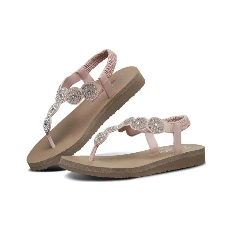 Skechers Meditation Beach Sandals Women's Light Pink-2