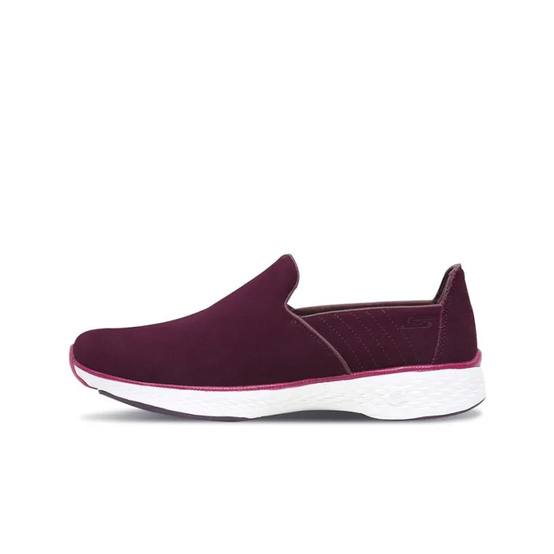 Skechers Go Walk 4 Cushioning Anti-Slip And Wear-Resistant Low-Top Casual Shoes Women's Burgundy-0