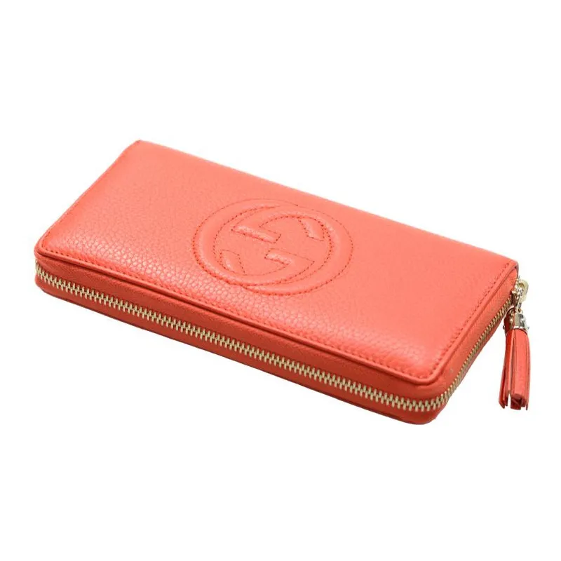 GUCCI Soho Cow Leather Wallet Women's Orange-3