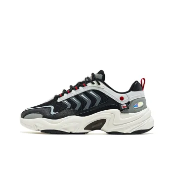 Erke Seeking Light Low Top Running Shoes Men's Black White